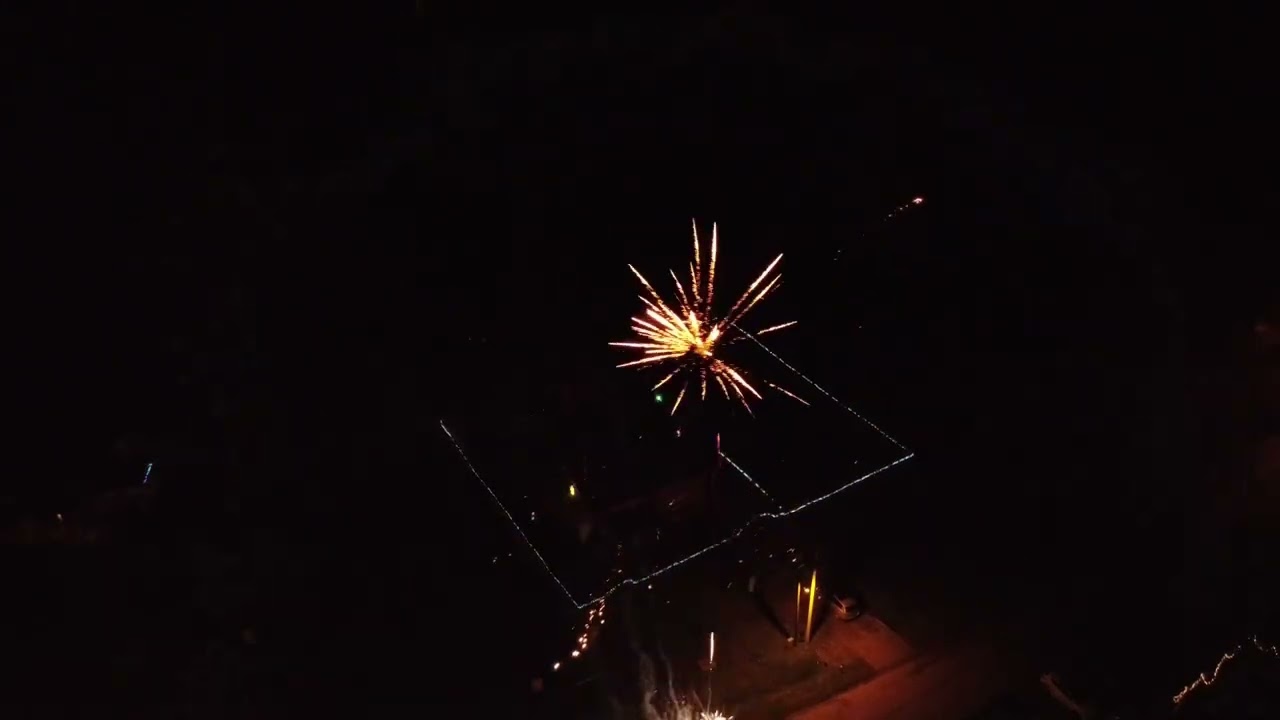 Fireworks drone footage