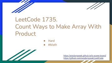 【每日一题】1735. Count Ways to Make Array With Product, 1/24/2021