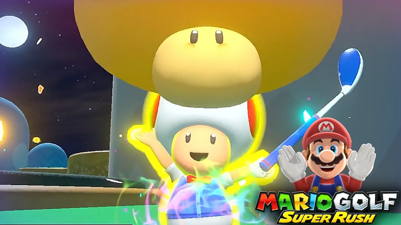 Mario Golf Super Rush Toad vs Koopa Troopa at All Star Summit
