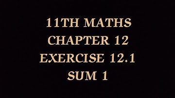 TN CLASS 11TH MATHS/CHAPTER 12/EXERCISE 12.1 SUM 1/PROBABILITY THEORY (@MATHSSTUDENT)