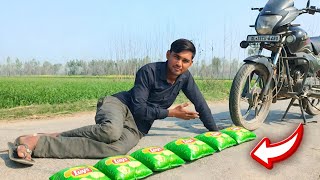 Passion Pro bike vs Chips Packet Experiment 😱 Unexpected Result | experiment goshti 