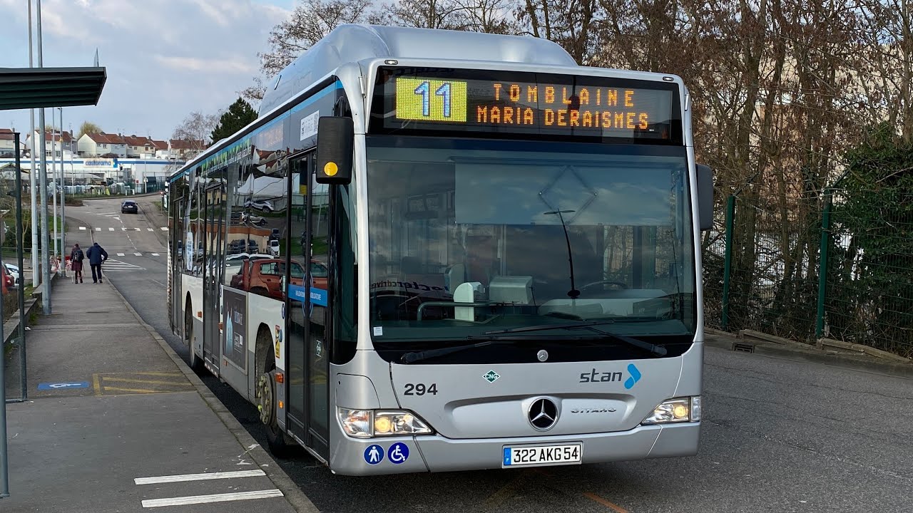 Mercedes Citaro Facelift - Ligne 11 - Réseau STAN [NANCY] - De Glaïeuls à VANDOEUVRE Roberval