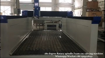 180 degree spindle rotary real 4 axis foam wood cnc carving router machine
