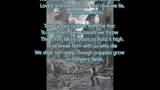 In Flanders Field  a poem by John McCrae