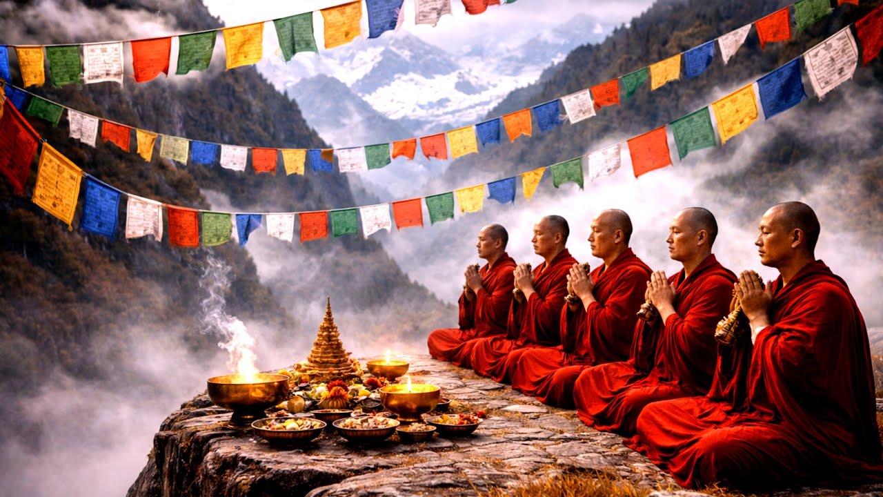 Healing Tibetan Monk Chanting Sounds for Deep Meditation