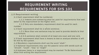 SYS 101 Writing Good Requirements(2)