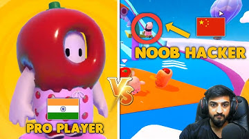 I won against this noob Hacker in Fall Guys Game.