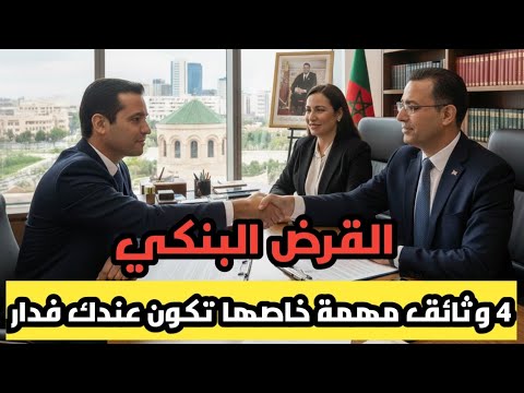 هام 4 وثائق خاص تكون عندك فدارك إلى شديتي قرض بنكي