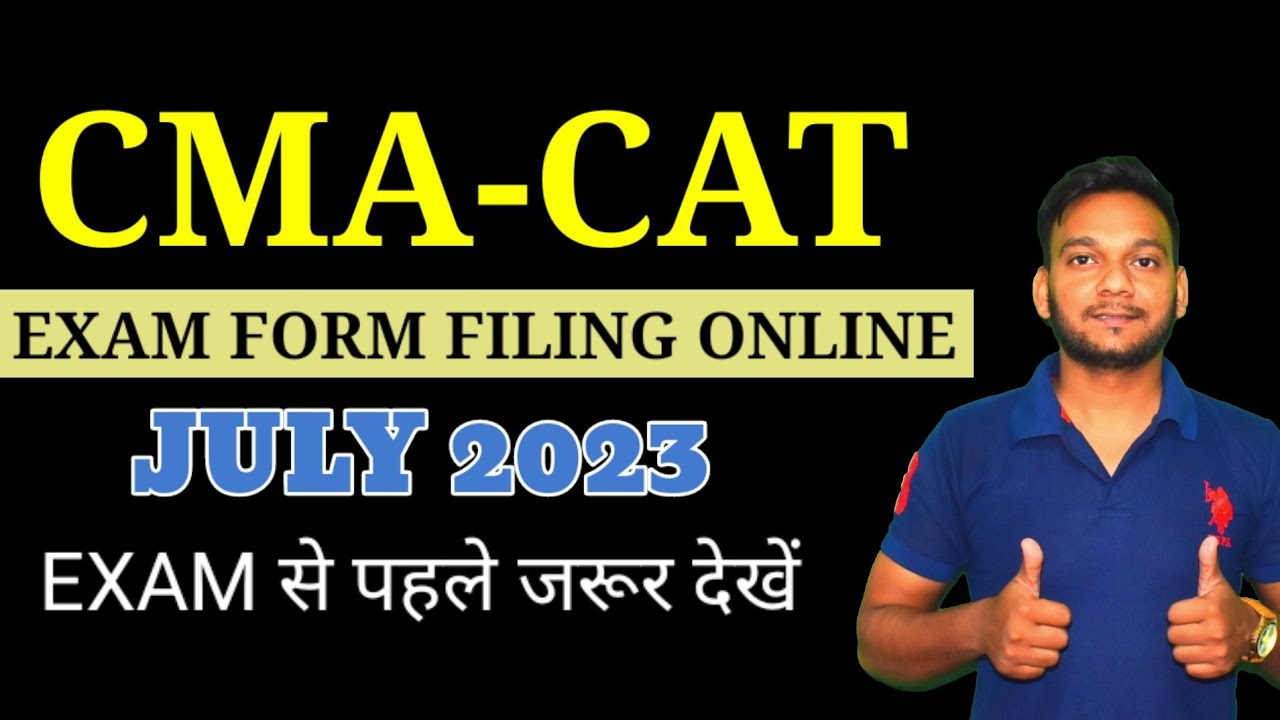 CMACAT EXAM FORM ONLINE JULY 2023 How to Fill ICMAI YouTube