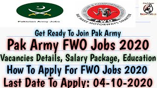 Pak Army FWO Frontier Works Organization Jobs 2020|How To Apply For FWO Jobs 2020|Last Date To Apply Pak Army FWO Frontier Works Organization Jobs 2020|How To Apply For FWO Jobs 2020|Last Date To Apply