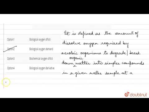 The abbreviation B.O.D. stands for | 12 | ENVIRONMENTAL ISSUES | BIOLOGY | PRADEEP | Doubtnut