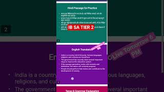 IB SA Tier 2 Translation Practice | Last 5 Days Strategy 🔥 #day1 #ibpreparation #ibsecurityassistant