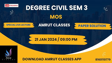 MOS Paper Solution | Degree Civil Sem 3 | GTU Winter 2023 Exam