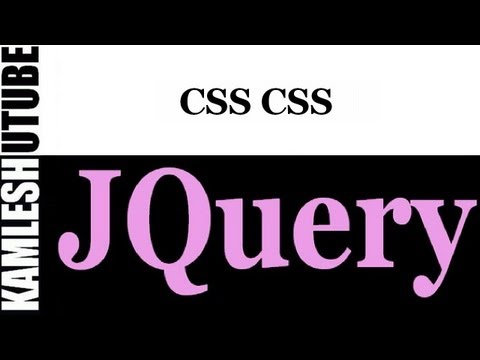 jQuery Tutorial - PART-16 - CSS CSS
