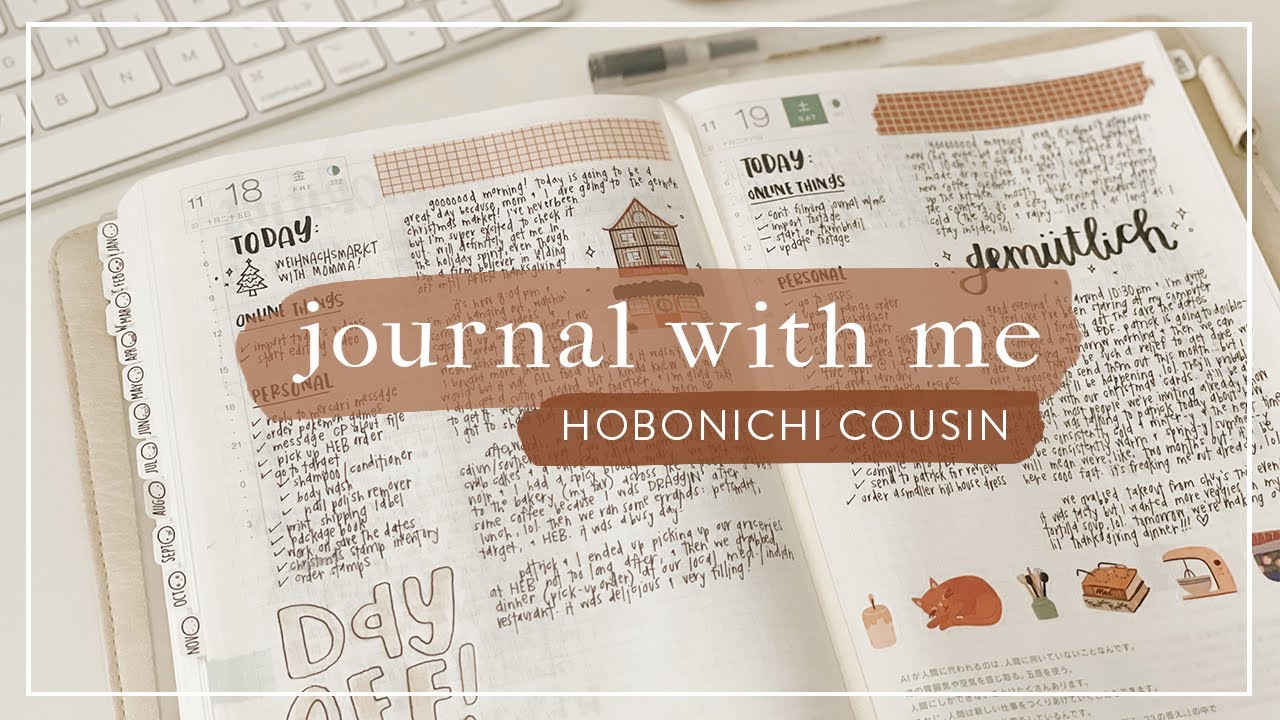 journal with me, no. 1 | hobonichi cousin, german christmas market, + a cozy, fall weekend at home