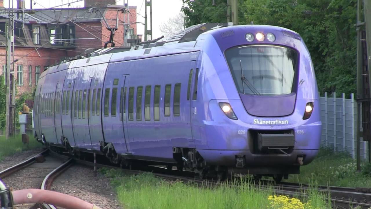 Lund Central Station - Train/Godståg Pågatåg 2016 - YouTube
