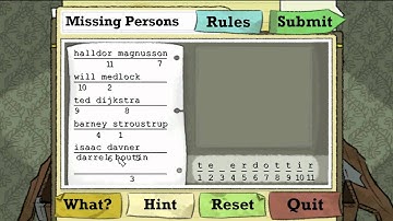 Puzzle Agent 2 | Puzzle Guide | Missing Persons