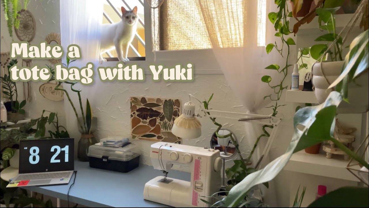 18. How to sew a tote bag with a cat