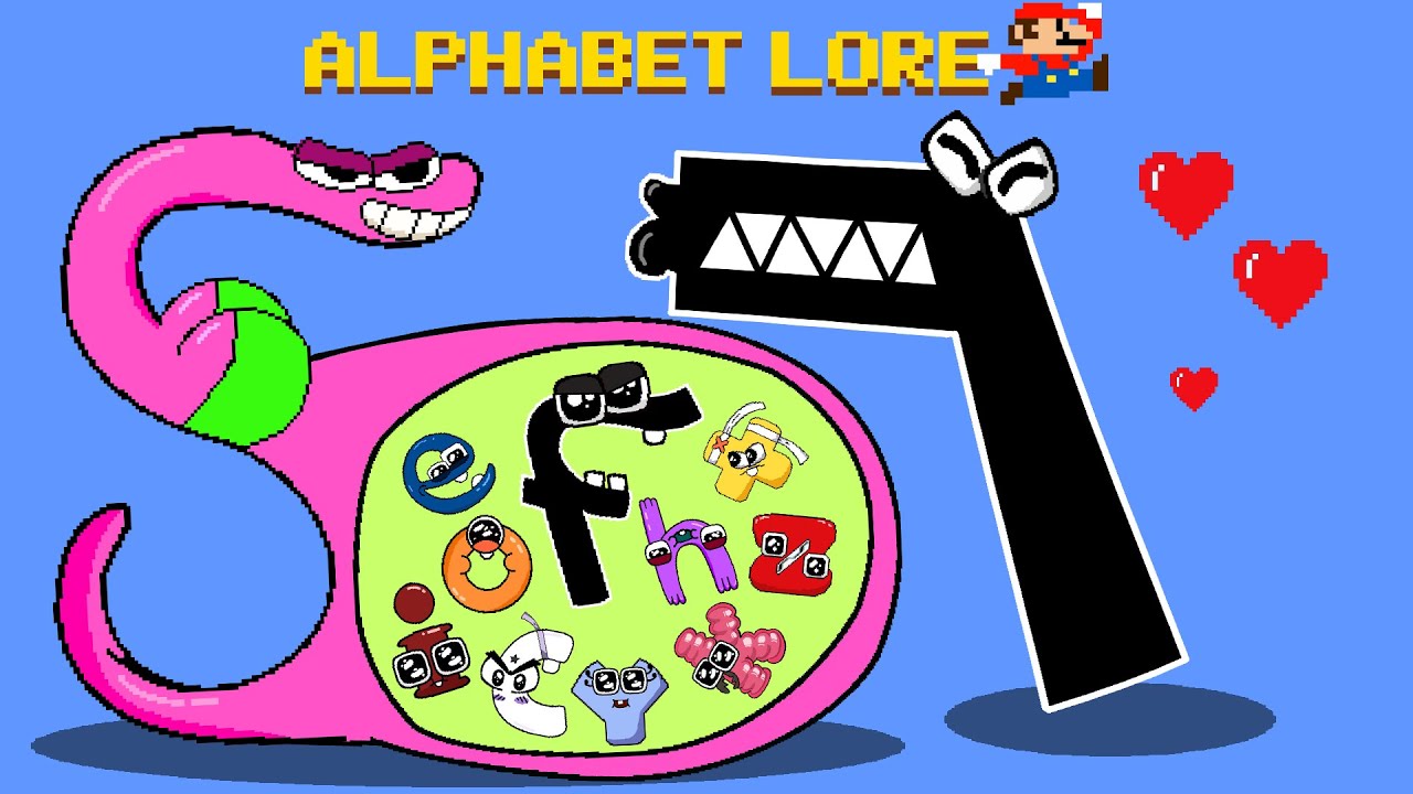 Alphabet lore F throws P and her babies into a hole 😱 #F #P #babies #