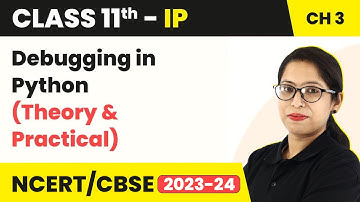 Debugging in python - Brief Overview of Python | Class 11 Informatics Practices Chapter 3 (Code 065)