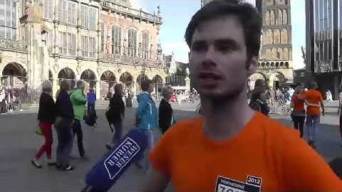 Zouk-Flashmob auf dem Bremer Marktplatz