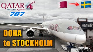 FLIGHT REPORT | QATAR AIRWAYS | Boeing 787-8 Economy class | Doha to Stockholm (# 136)