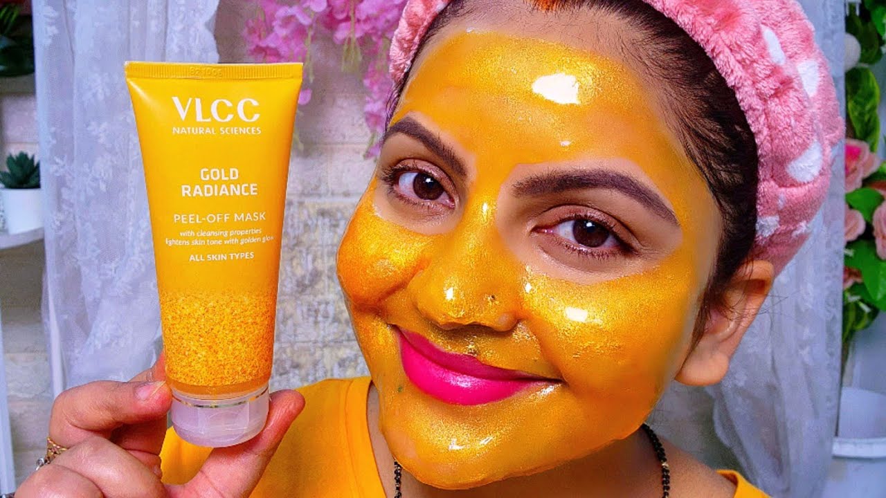 Gold facial at home | VLCC gold Radiance peel off mask | bright golden glowing skin | RARA