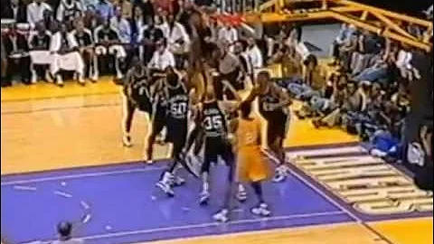 Shaquile O'Neal powerful slam vs Spurs in 2001 playoffs