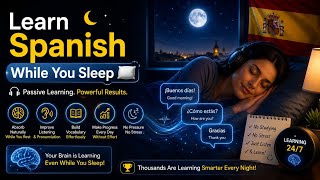 Learn Spanish While You Sleep 🌙 1 Hour Beginner Lesson
