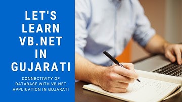 Program for Database Connectivity of VB.NET in Gujarati