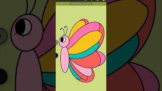 Colorful Butterfly Drawing 🦋💕 | Digital Art Shorts