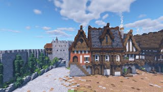 Let&#39;s build a Medieval City | Episode 8: a Merchant of rare goods | Minecraft Timelapse