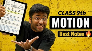 Class 9th Motion Notes 🔥| Class 9 Science Chapter 8 Notes @ShobhitNirwan17