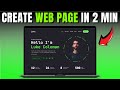 How to Create a Web Page 🌐  in 2 Minutes Using Gamma AI ⚡