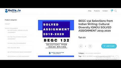 BEGC 132 SOLVED ASSIGNMENT 2019 20