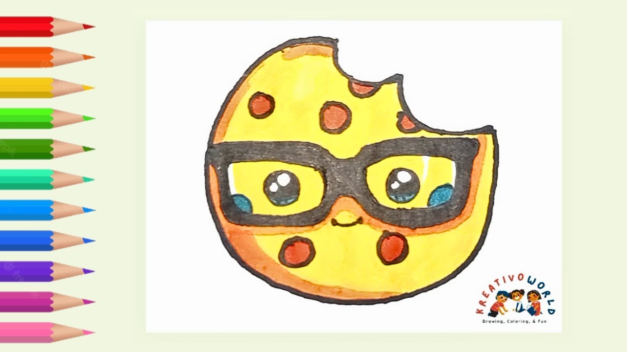 How to draw Cookies 🍪 | Easy way to draw for kids by Kreativo World
