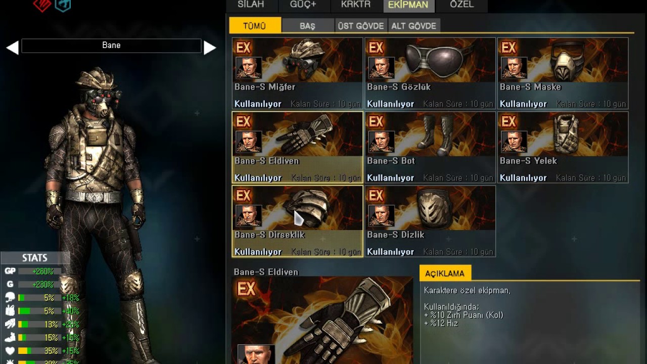 Wolfteam Envanter Tanıtımı (Ateş Barut Takla bane Raynor )