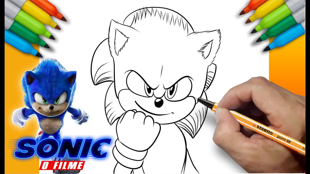 Como DESENHAR o SONIC 2 - Como DIBUJAR a SONIC 2 - YouTube