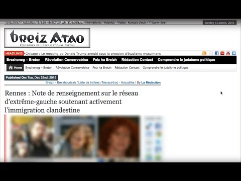 Des defenseurs des migrants et militants LGBT fiché par BREIZ ATAO - TVR