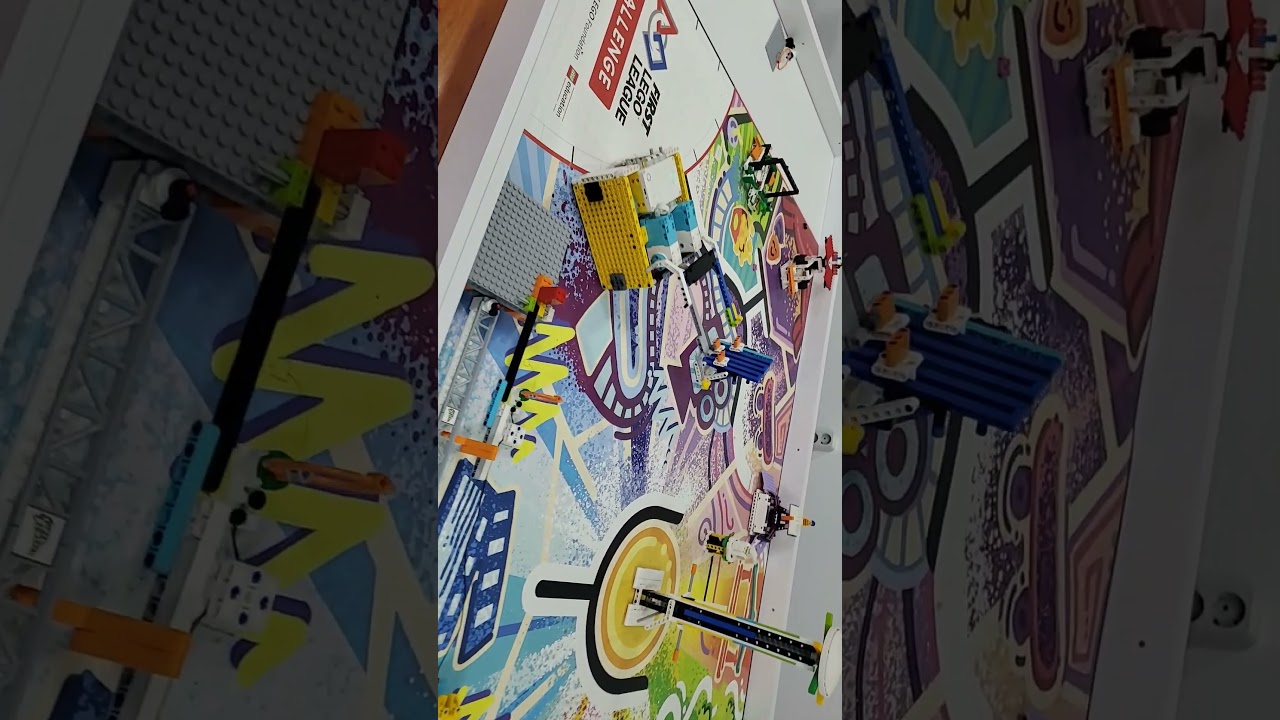 First Lego League challenge Masterpiece                             2 missions in 10 secs :)