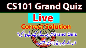 CS101 Grand Quiz/ Midterm Grand Quiz Correct Solved Spring 2020