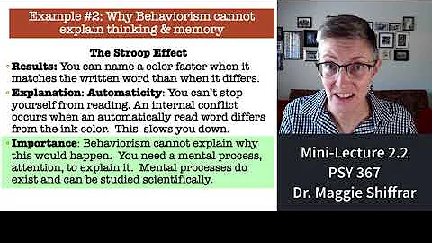 367 Lecture 2.2 Is Cognitive Psychology Needed to Understand People?