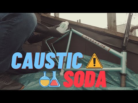 How to melt a stuck bicycle seat post using caustic soda.
