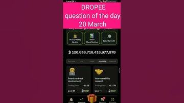 Dropee question of the day 20 March | Dropee question of the day@CryptoTechSunil