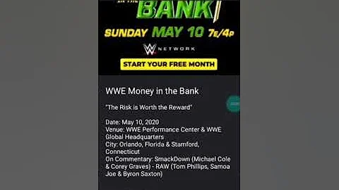 WWE Money in the Bank (May 10, 2020)