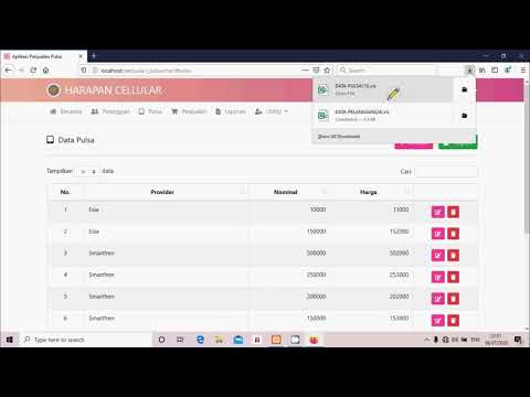 Aplikasi Penjualan Pulsa dengan PHP MySQLi dan AJAX. 