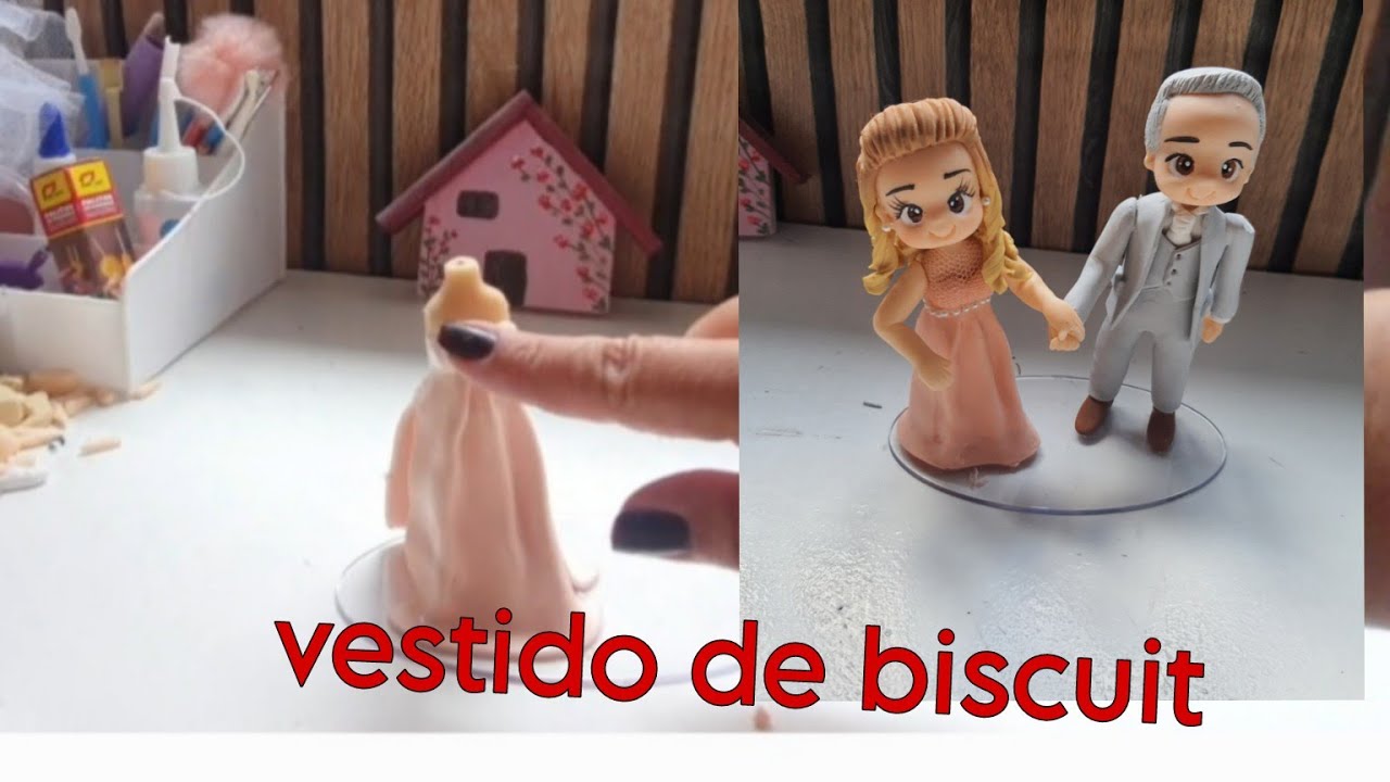 Como faço vestido com massa de biscuit