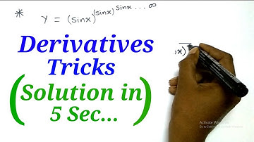 Derivatives Tricks | Part 1 | 12th MH-CET | Mathematics | Solution in 5 Seconds