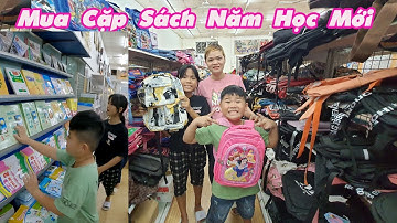 Mẹ Mua Cặp và Sách Cho Trang Và Vinh Chuẩn Bị Năm Học Mới [ Trang And Vinh ]