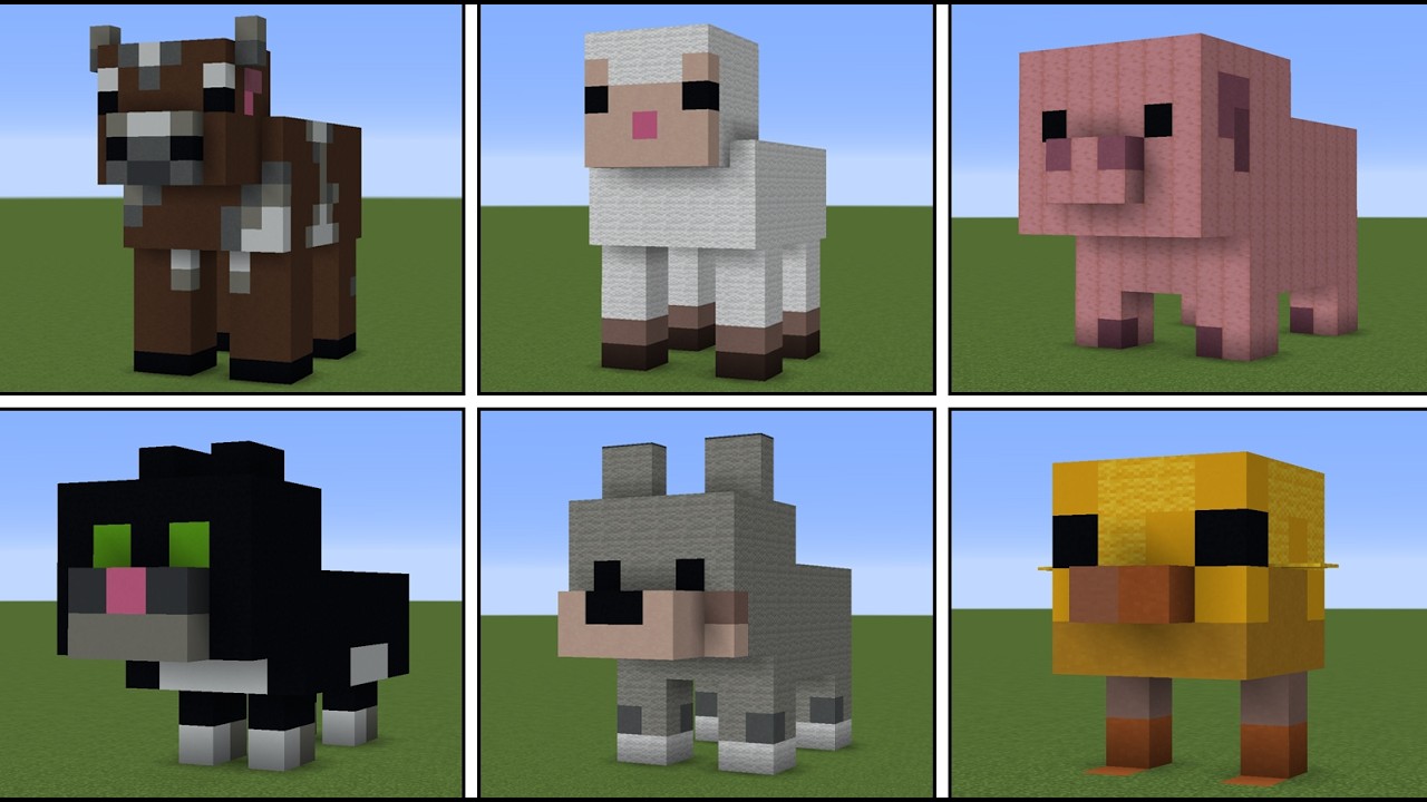 How to Build EVERY New Cute Baby Mob Statue in Minecraft
